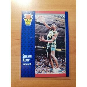 Shawn Kemp 1991-1992 Fleer #231 - Seattle Supersonics - NBA - Fresh Pull